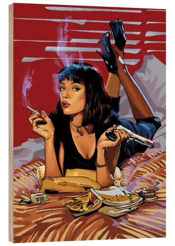 Hout print Pulp Fiction