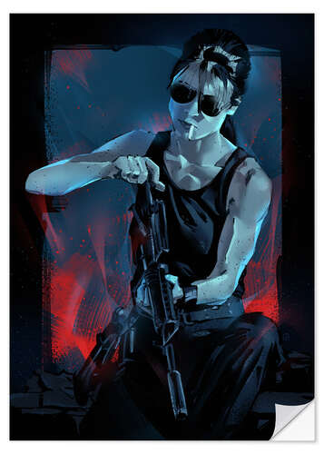 Selvklæbende plakat Sarah Connor