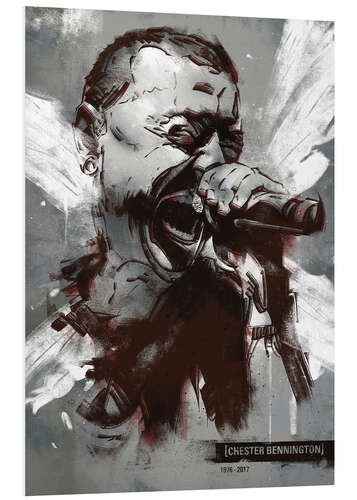 Print på skumplade Chester Bennington