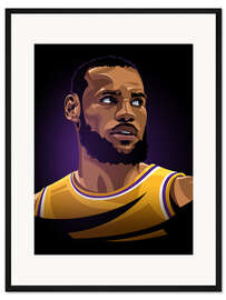 Gerahmter Kunstdruck LeBron James