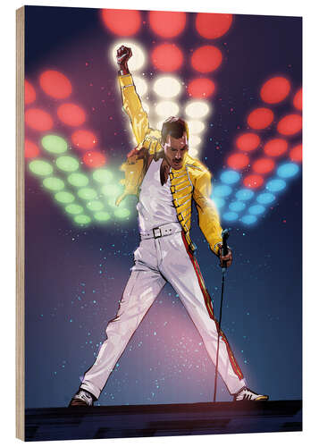 Holzbild Freddie Mercury
