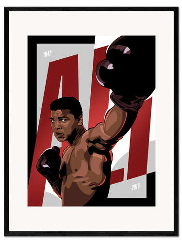 Ingelijste kunstdruk Ali The Greatest