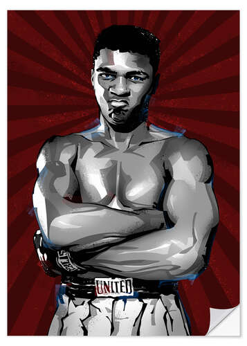 Selvklebende plakat Muhammad Ali 2