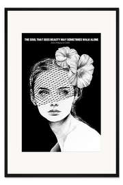 Gerahmter Kunstdruck Die Seele, die Schönheit sieht (Goethe)