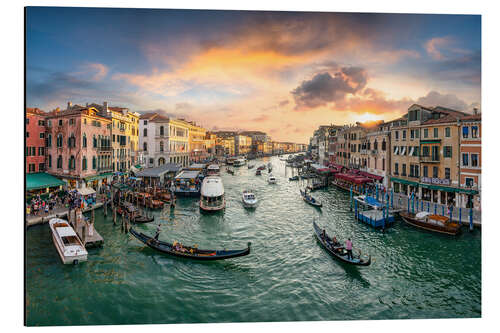 Aluminiumsbilde Gondolas on the Grand Canal in Venice