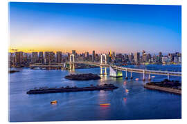 Acrylic print Rainbow Bridge and Tokyo Tower