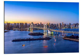 Aluminium print Rainbow Bridge and Tokyo Tower