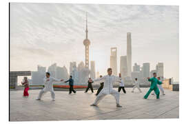 Magnettafel Tai Chi Chuan am Bund in Shanghai
