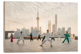 Wood print Tai Chi Chuan in Shanghai