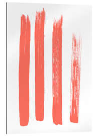 Gallery print Brushstrokes in coral