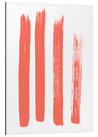 Magnettafel Pinselstriche in coral