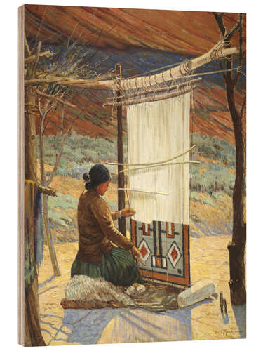 Wood print Navaho Weaver