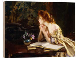 Wood print Idle Moments - Irving Ramsay Wiles