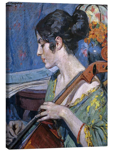 Canvas print The Cello Player