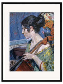 Gerahmter Kunstdruck Die Cellospielerin