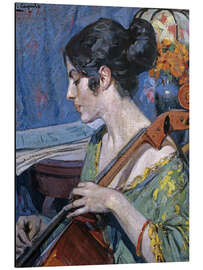 Magnettafel Die Cellospielerin