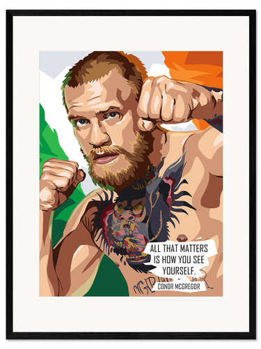 Kunsttryk i ramme Conor McGregor