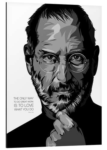 Aluminium print Steve Jobs