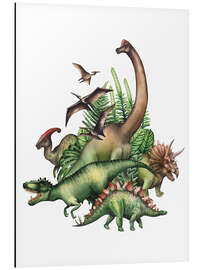 Magnettafel Dinosaurier im Dschungel