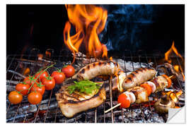 Wall sticker Variety on the grill