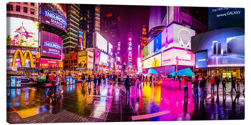 Canvas print Times Square New York after the rain