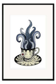 Gerahmter Kunstdruck Kraken-Tee