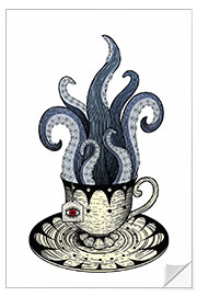 Selvklæbende plakat Kraken tea