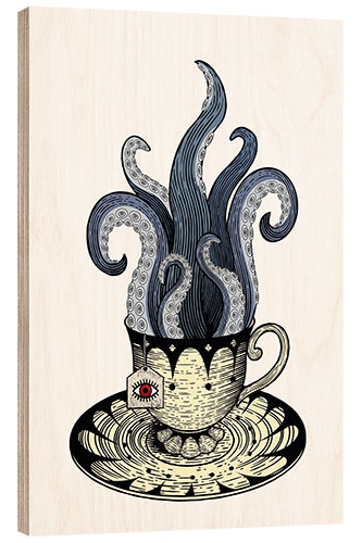 Quadro de madeira Kraken tea