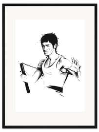 Gerahmter Kunstdruck Bruce Lee