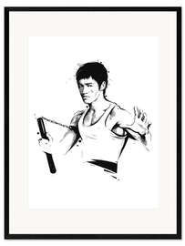 Impression artistique encadrée Bruce Lee