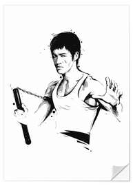 Selvklæbende plakat Bruce Lee