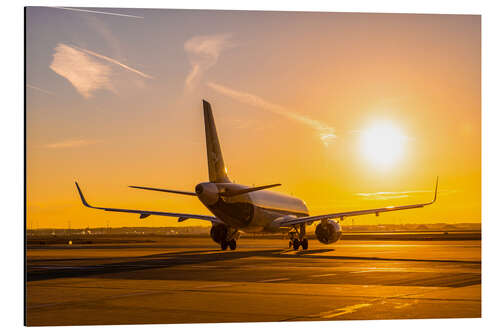 Aluminium print Airbus A320 NEO in the morning