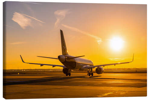 Lienzo Airbus A320 NEO por la mañana