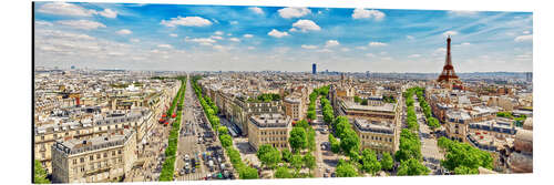 Tableau en aluminium Une journée d'été à Paris