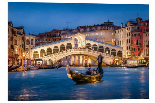 PVC print Rialto Bridge in the evening