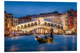 Stampa su PVC Ponte di Rialto in serata