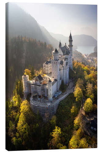 Leinwandbild Schloss Neuschwanstein im Herbst