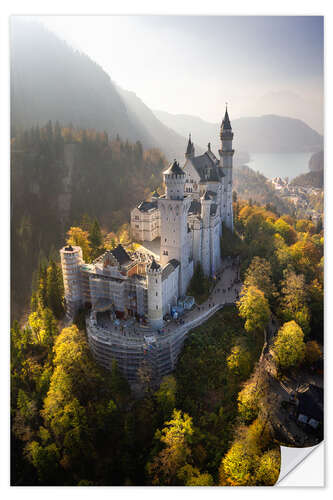 Wall sticker Neuschwanstein Castle in autumn