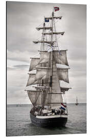 Magnettafel Altes Segelschiff an der Küste