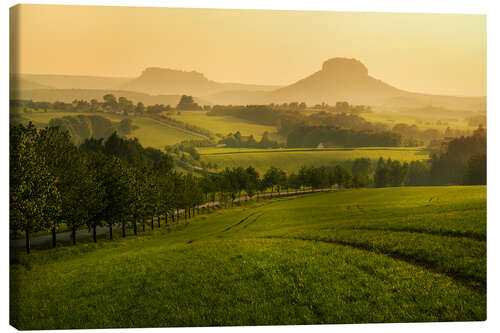 Canvas print Saxon Switzerland with Lilienstein