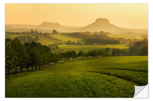 Wall sticker Saxon Switzerland with Lilienstein