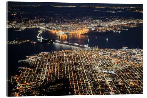 Quadro em acrílico San Francisco at night 