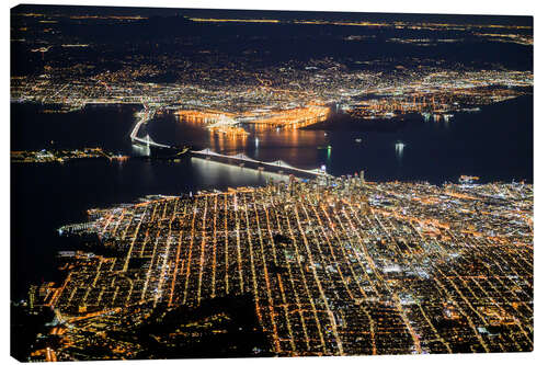 Leinwandbild San Francisco bei Nacht 