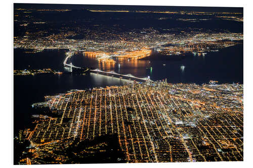 Hartschaumbild San Francisco bei Nacht 