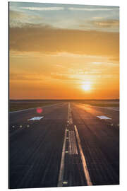 Magnettafel Startbahn in den Sonnenuntergang