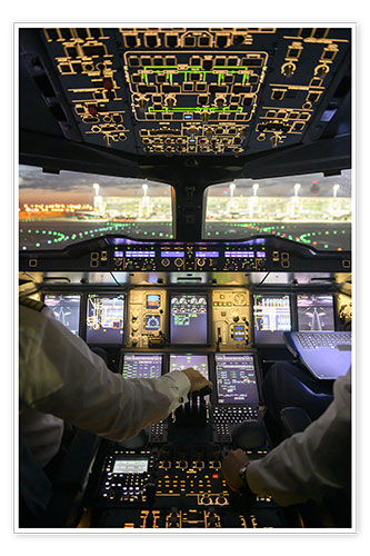 Poster Airbus A380 Cockpit 