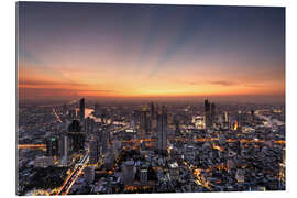 Gallery print Bangkok skyline in the sunset