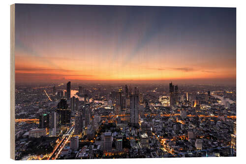 Obraz na drewnie Bangkok skyline in the sunset