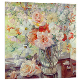 Foam board print A Still Life of Summer Flowers in a Glass Jug