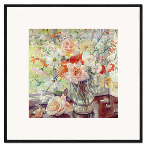 Framed art print A Still Life of Summer Flowers in a Glass Jug